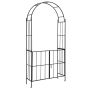 Garden arch, with gates, Black, 110 × 35 × 230 cm