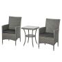 Outsunny 3-piece garden furniture set, gray