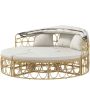 Outsunny 4-piece garden furniture set, light brown/cream