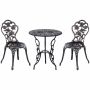 Garden furniture set with 2 chairs and a table Outsunny, bronze color
