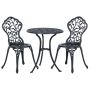 Garden furniture set with 2 chairs and a table Outsunny, black
