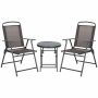 Garden furniture set with 2 chairs and a table Outsunny, brown/black