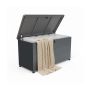 Aiakast Relaxdays 10053138.0, 220 l, Must, 115 × 59 × 50 cm