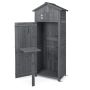 Garden tool shed, 3 shelves, Grey, 75 × 180.5 × 50 cm