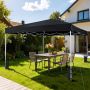 Garden gazebo, foldable, Black, 290 × 290 × 230–248 cm