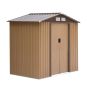 Garden storage room Outsunny 213x130x185cm., light brown/brown color