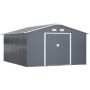 Garden storage shed Outsunny 386x340x200cm., dark gray/white