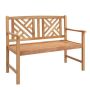 Garden bench, 2-seater, 120.65 × 86.36 × 55.88 cm