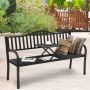 Garden bench, with folding table, 2-3 seats, 150 × 59 × 91 cm