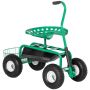Garden trolley with seat Outsunny 98x45x87cm., green/black