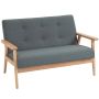 Sofa Homcom 115x66.5x73cm., gray/light brown