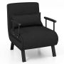 Sofa bed, 5 positions, Black, 186.69 × 59.69 × 27.94 cm