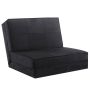 Sofa bed, 5 positions, Grey/black, 210.8 × 73.7 × 11.4 cm