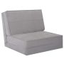 Sofa bed, 5 positions, Grey/black, 210.8 × 73.7 × 11.4 cm