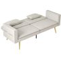 Sofa bed Homcom 181x73x78.5cm., beige/gold color