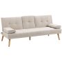 Sofa bed Homcom 181x77x78cm., beige/light brown