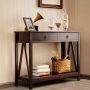 Coffee table, With drawer and lower shelf, 106.68 × 35.56 × 78.74 cm