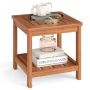 Side table, 2-tier, 45.72 × 44.45 × 44.45 cm