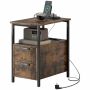 Side table Homcom 55x35x58.5cm., brown/black
