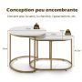 Set of 2 side tables