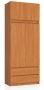 Riidekapp AKORD S90, pealise, 2 ukse ja 2 sahtliga, pruun, 90 × 234 × 51 cm