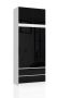 Riidekapp S90, 2 ust ja 2 sahtlit, valge/musta värvi, 90 × 234 × 51 cm