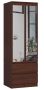 Riidekapp Star S60, 2 ust, 2 sahtlit, pruun, 60 × 180 × 51 cm