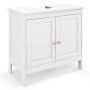 Bathroom cabinet, 2 doors, White, 60 × 62 × 30 cm
