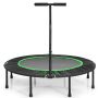 Sports trampoline, foldable, with adjustable handle, Green, Ø 47 × 34/36.5/39/41.5 in