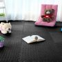 Sports Mat Tiles, 12 pcs, Black, 60.96 × 60.96 × 1.27 cm