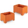 Rectangular outdoor pots, 2 pcs, 45.72 × 31.75 × 30.48 cm
