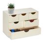 Sahtliboks Relaxdays 10032163.0, 5 sahtlit, 40 × 28 × 20 cm