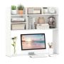 Desktop Bookshelf, 3 Shelves, White, 94 × 85 × 24 cm