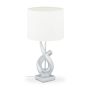 Laualamp Relaxdays 10032239.0, E27, hõbedane/valge, Ø 25 × 50 cm