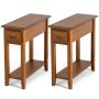 Tables, 2 pcs, Yellow, 55.88 × 60.96 × 21.59 cm