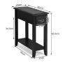 Tables, 2 pcs, Black, 55.88 × 60.96 × 21.59 cm