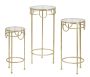 Set of 3 tables, Gold, Ø 33 × 70 cm, Ø 28 × 60 cm, Ø 23 × 50 cm