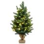 Tabletop Artificial Christmas Tree, 234 Tips, 35 LED Lights, 15 × 24 inches