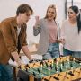 Foosball Table, 22 Players, 2 Balls, Green, 48 × 24 × 31 inches