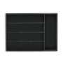 Söögiriistade sahtlisisu Relaxdays 10047502.0, 5 lahtrit, Must, 34 × 4,5 × 25 cm