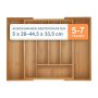 Söögiriistade karp Relaxdays 10050850_8035, 5–7 lahtrit, 2 sahtlit, 44,5 × 5 × 33,5 cm