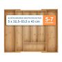 Söögiriistade karp Relaxdays 10050850_8037, 5–7 lahtrit, 2 sahtlit, 53,5 × 5 × 43 cm