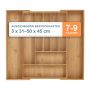 Лоток для столовых приборов Relaxdays, 7–9 отделений, 50 × 5 × 45 см