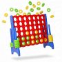 Lauamäng Connect Four Relaxdays, XXL, kandekotita, Mitmevärviline, 120 × 110 × 55 cm