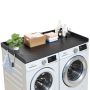 Столешница VEVOR XYTM0929BK, с краем и крючками, Чёрная, 137 × 69,9 × 6,9 см
