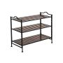 Stackable 3-tier shoe rack