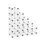 Plastic shoe rack, 16 compartments, white