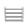 Metal shoe cabinet 4 compartments, gray