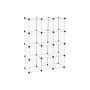 Plastic shoe rack, 12 compartments, white