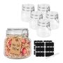 Hermeetiliste kaantega klaaspurgid Relaxdays, 6 tk, 750 ml, Ø 11,5 × 12,5 cm